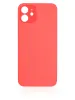 iPhone 12 İçin 3M Yapışkanlı Arka Cam (Logosuz / Büyük Kamera Deliği) (Kırmızı)