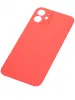 iPhone 12 İçin 3M Yapışkanlı Arka Cam (Logosuz / Büyük Kamera Deliği) (Kırmızı)