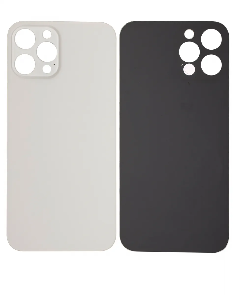 iPhone 12 Pro Max İçin 3M Yapışkanlı Arka Cam (Logosuz / Büyük Kamera Deliği) (Gümüş) iPhone 12 Pro Max İçin 3M Yapışkanlı Arka Cam (Logosuz / Büyük Kamera Deliği) (Gümüş)