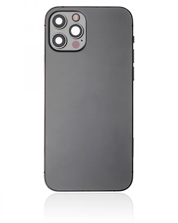 iPhone 12 Pro için Kasa Full Set Küçük Parçalarla Arka Muhafaza (AB / Global Versiyon)  (Grafit)