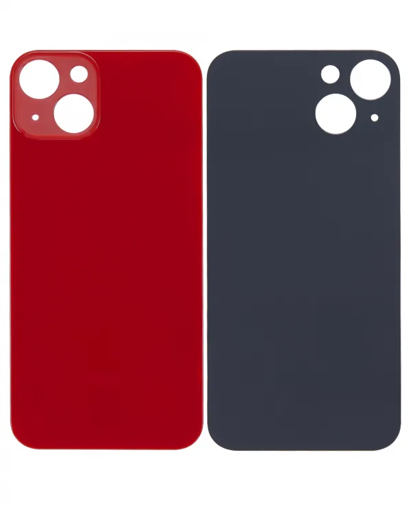 iPhone 13 için 3M Yapışkanlı Arka Cam (Logosuz / Büyük Kamera Deliği) (Kırmızı)