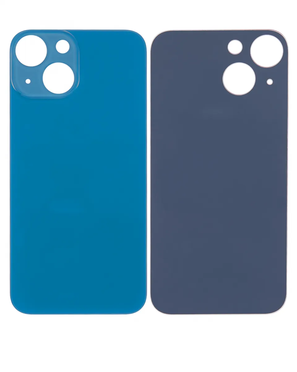 iPhone 13 Mini için 3M Yapışkanlı Arka Cam (Logosuz / Büyük Kamera Deliği) (Mavi)
