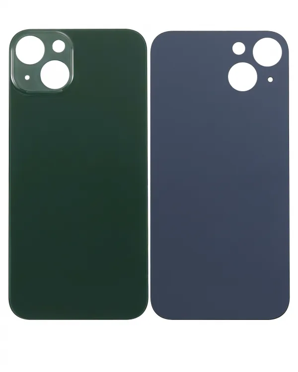 iPhone 13 için 3M Yapışkanlı Arka Cam (Logosuz / Büyük Kamera Deliği) (Yeşil)
