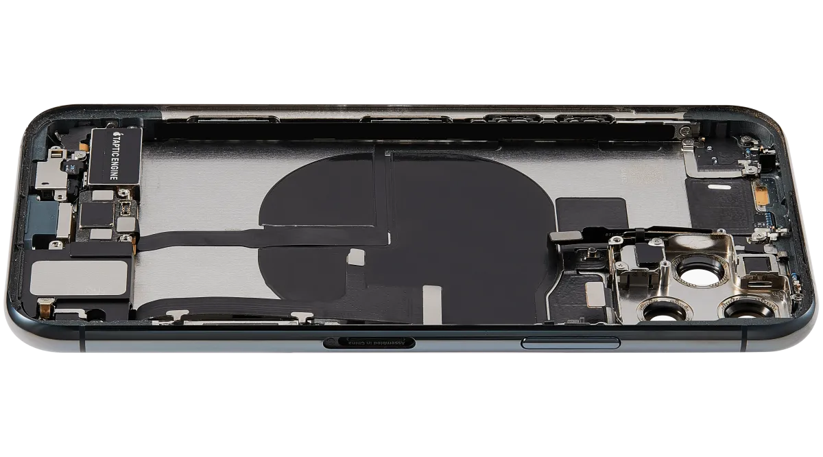 iPhone 11 Pro için Kasa Full Set Şarj Bağlantı Noktası Flex ve Küçük Parçalarla Arka Muhafaza (Mat Gece Yarısı Yeşili)
