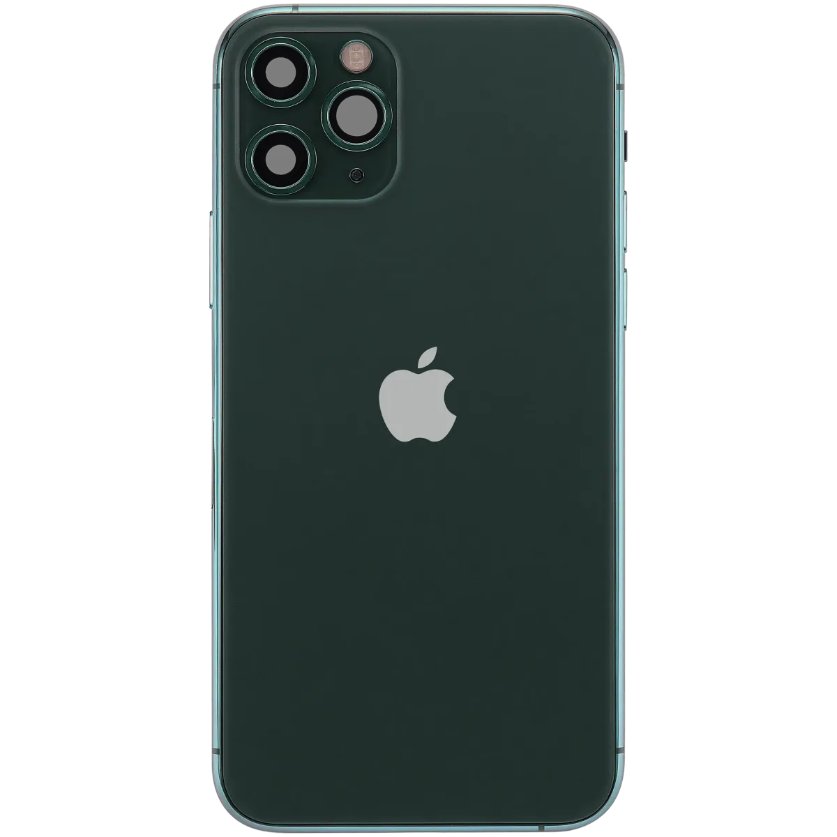 iPhone 11 Pro için Kasa Full Set Şarj Bağlantı Noktası Flex ve Küçük Parçalarla Arka Muhafaza (Mat Gece Yarısı Yeşili)