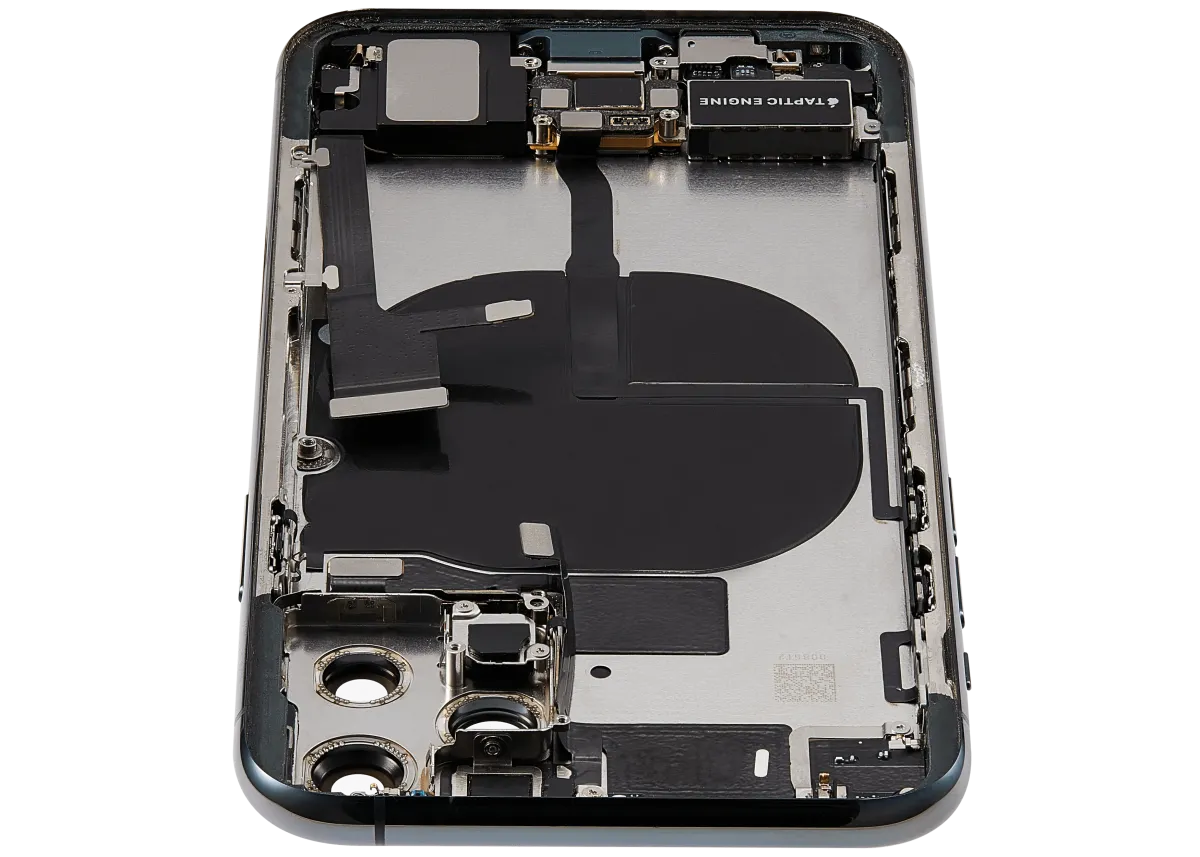 iPhone 11 Pro için Kasa Full Set Şarj Bağlantı Noktası Flex ve Küçük Parçalarla Arka Muhafaza (Mat Gece Yarısı Yeşili)