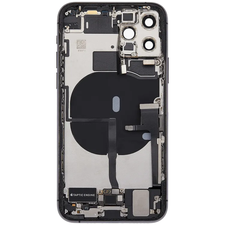 iPhone 11 Pro için Kasa Full Set Şarj Bağlantı Noktası Esnek ve Küçük Parçalarla Arka Muhafaza (Mat Uzay Grisi)