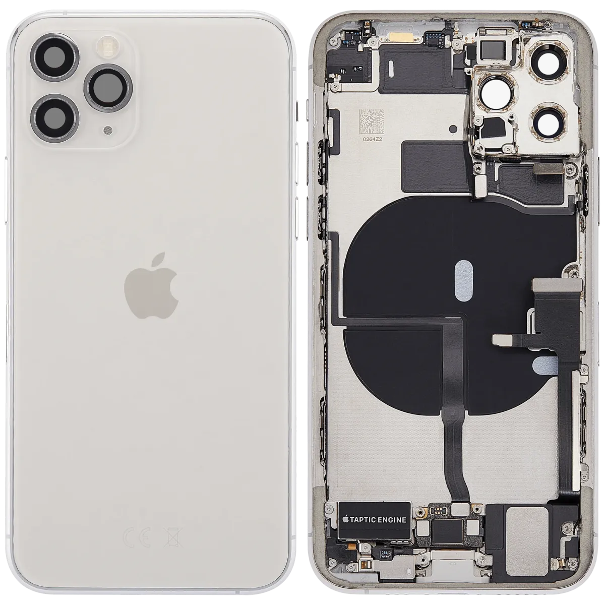 iPhone 11 Pro için Kasa Full Set Şarj Bağlantı Noktası Flex ve Küçük Parçalarla Arka Muhafaz (Gümüş) iPhone 11 Pro için Kasa Full Set Şarj Bağlantı Noktası Flex ve Küçük Parçalarla Arka Muhafaz (Gümüş)
