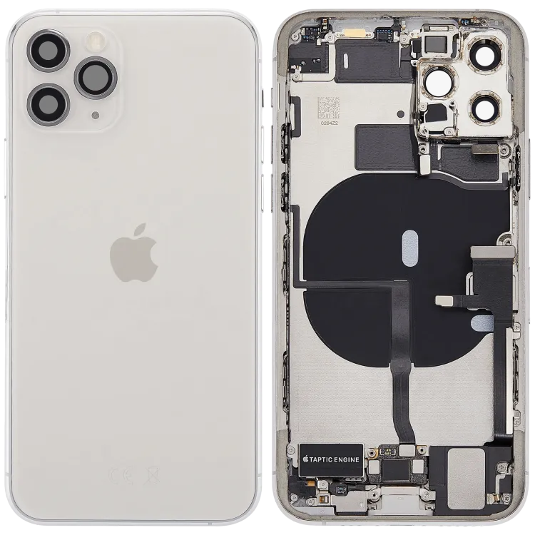 iPhone 11 Pro için Kasa Full Set Şarj Bağlantı Noktası Flex ve Küçük Parçalarla Arka Muhafaz (Gümüş) iPhone 11 Pro için Kasa Full Set Şarj Bağlantı Noktası Flex ve Küçük Parçalarla Arka Muhafaz (Gümüş)