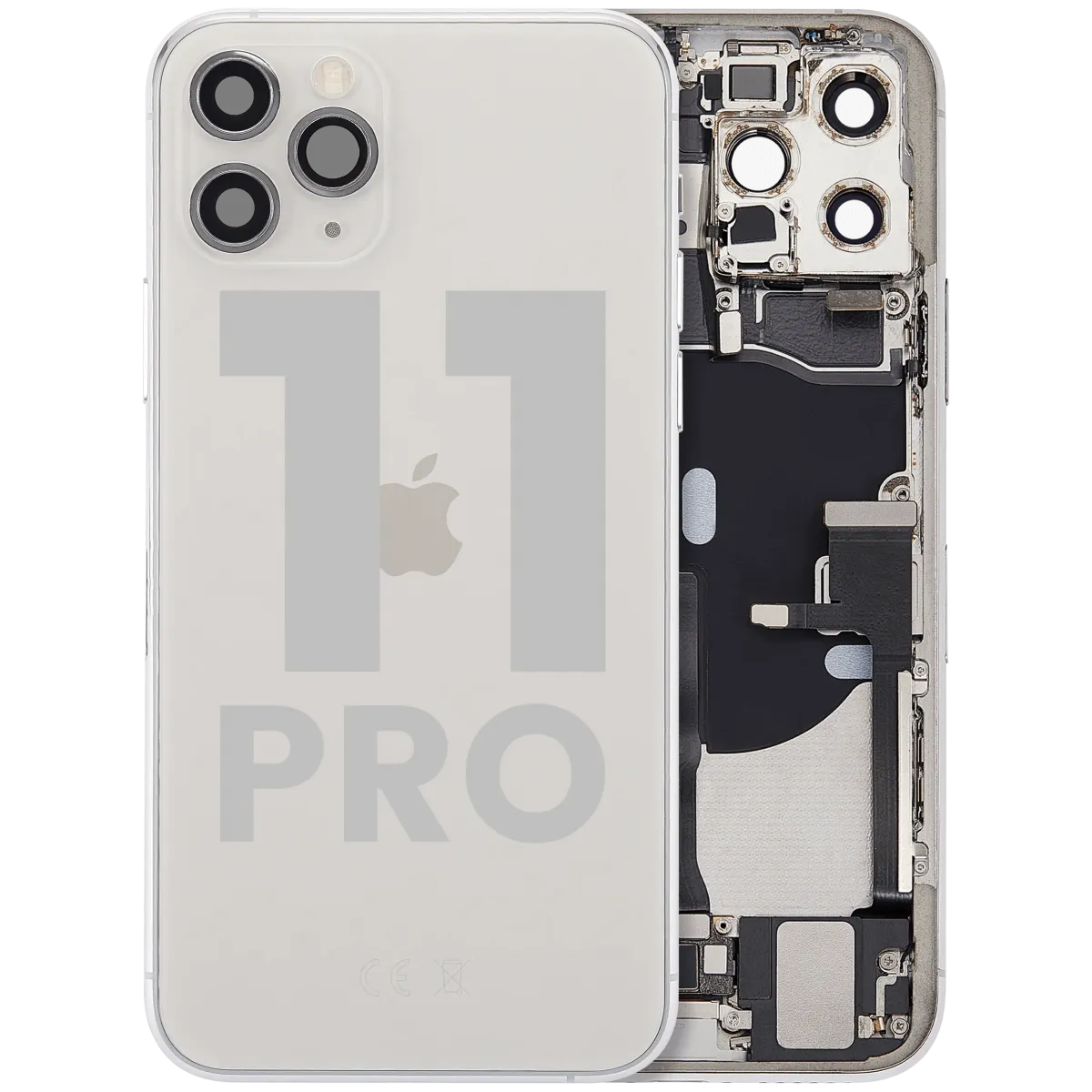 iPhone 11 Pro için Kasa Full Set Şarj Bağlantı Noktası Flex ve Küçük Parçalarla Arka Muhafaz (Gümüş) iPhone 11 Pro için Kasa Full Set Şarj Bağlantı Noktası Flex ve Küçük Parçalarla Arka Muhafaz (Gümüş)