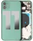 iPhone 11 için Önceden Takılmış Küçük Bileşenlerle Arka Muhafaza  (Yeşil)
