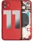 iPhone 11 için Önceden Takılmış Küçük Bileşenlerle Arka Muhafaza  (Kırmızı)