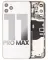 iPhone 11 Pro Max Kasa Full Set için Önceden Takılmış Küçük Bileşenlerle Arka Muhafaza (Gümüş)