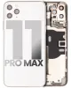 iPhone 11 Pro Max Kasa Full Set için Önceden Takılmış Küçük Bileşenlerle Arka Muhafaza (Gümüş)