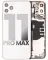 iPhone 11 Pro Max Kasa Full Set için Önceden Takılmış Küçük Bileşenlerle Arka Muhafaza (Gümüş)