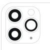 Arka Kamera Lensi (Yalnızca Cam) Yapışkanlı iPhone 11 Pro / Pro Max için (3 Parça Set) (Gerçek Safir) (Premium)