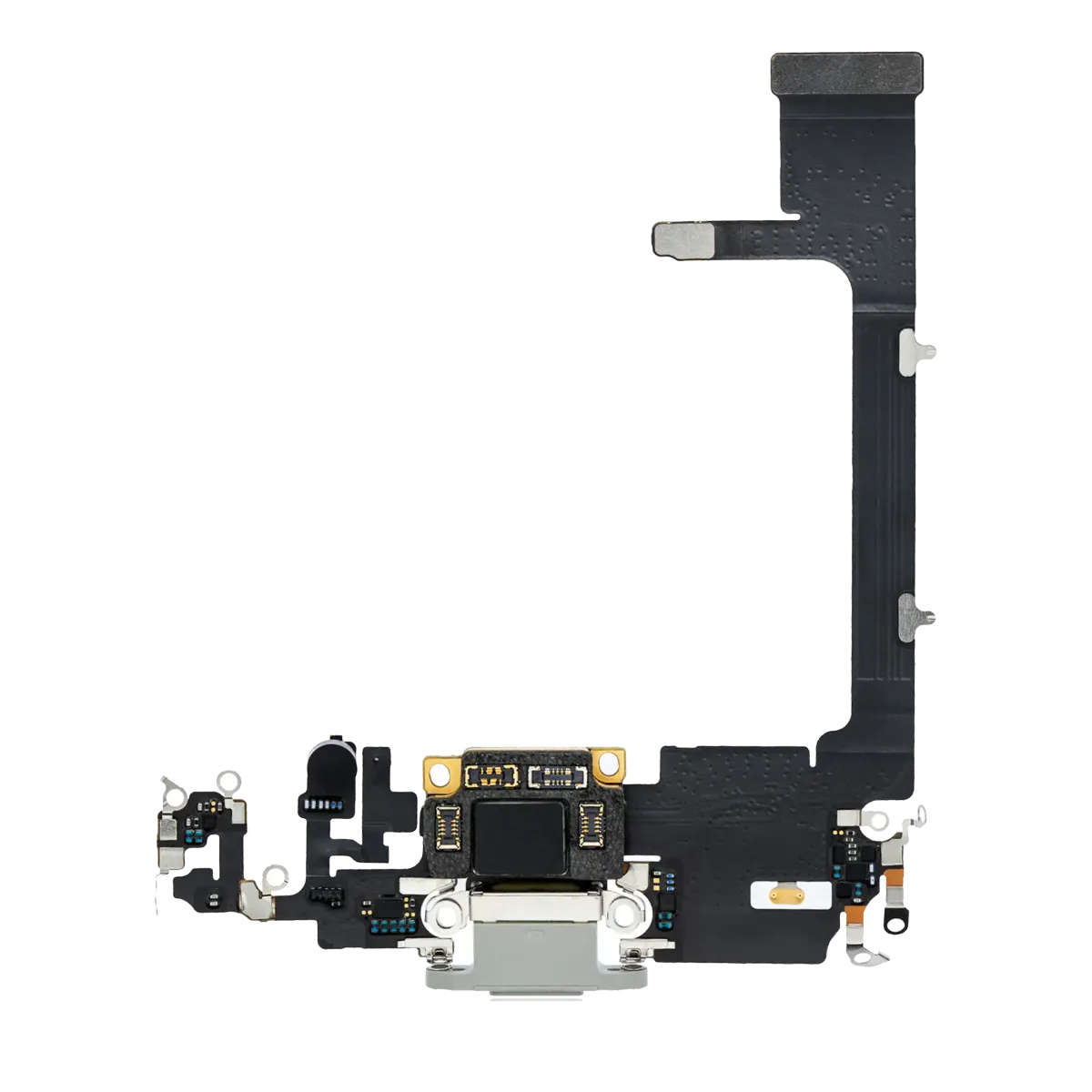 iPhone 11 Pro için Kartlı Şarj Portu Flex Kablosu (Premium) (Gümüş) iPhone 11 Pro için Kartlı Şarj Portu Flex Kablosu (Premium) (Gümüş)