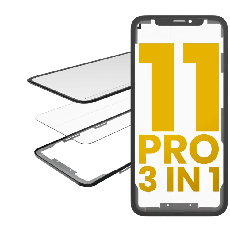 iPhone 11 Pro (OCA Master) için 3'ü 1 arada (Önceden Takılmış OCA + Çerçeveli Cam)