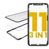 iPhone 11 (OCA Master) için 3'ü 1 Arada (Önceden Takılmış OCA + Çerçeveli Cam) (2'li Paket)