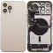 iPhone 12 Pro Max için Şarj Bağlantı Noktası Esnek ve Küçük Parçalarla Arka Muhafaza (AB / Global Sürüm) (Kullanılan OEM Çekme: Sınıf C) (Altın)