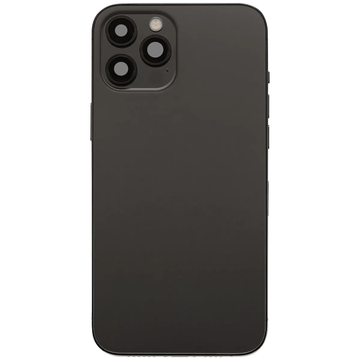iPhone 12 Pro Max için Şarj Bağlantı Noktası Flex ve Küçük Parçalarla Arka Muhafaza (AB / Global Sürüm) (Kullanılan OEM Çekme: Sınıf B) (Grafit)