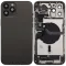 iPhone 12 Pro Max için Şarj Bağlantı Noktası Flex ve Küçük Parçalarla Arka Muhafaza (AB / Global Sürüm) (Kullanılan OEM Çekme: Sınıf B) (Grafit)