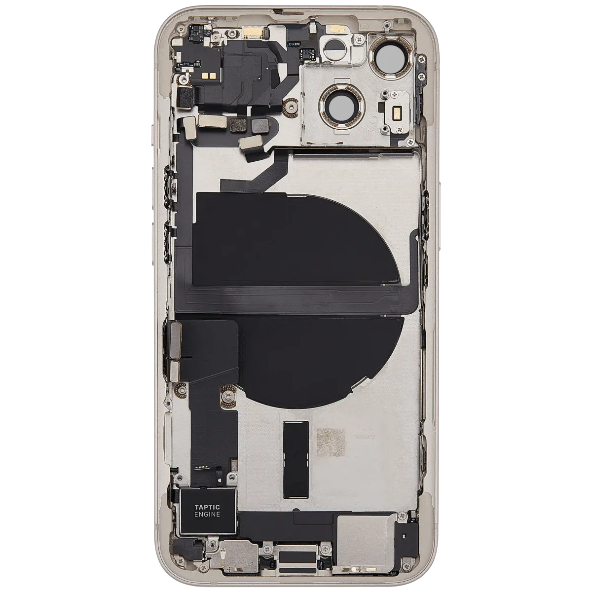 Arka Muhafaza, iPhone 13 için Şarj Bağlantı Noktası Flex ve Küçük Parçalar (ABD Versiyonu) (Kullanılan OEM Çekme: Sınıf B) (Starlight)