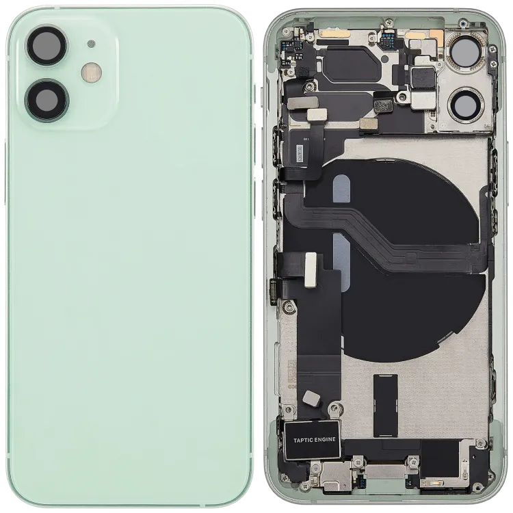 iPhone 12 Mini için Şarj Bağlantı Noktası Esnek ve Küçük Parçalarla Arka Muhafaza (AB / Global Versiyon) (Kullanılan OEM Çekme: Sınıf C) (Yeşil) iPhone 12 Mini için Şarj Bağlantı Noktası Esnek ve Küçük Parçalarla Arka Muhafaza (AB / Global Versiyon) (Kullanılan OEM Çekme: Sınıf C) (Yeşil)