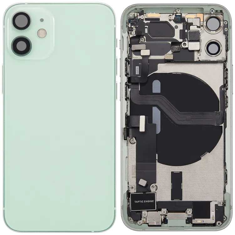 iPhone 12 Mini için Kasa Full Set Şarj Bağlantı Noktası Üstünde (Yeşil)
