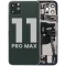 iPhone 11 Pro Max Kasa Full Set için Önceden Takılmış Küçük Bileşenlerle Arka Muhafaza (Gece Yarısı Yeşili)