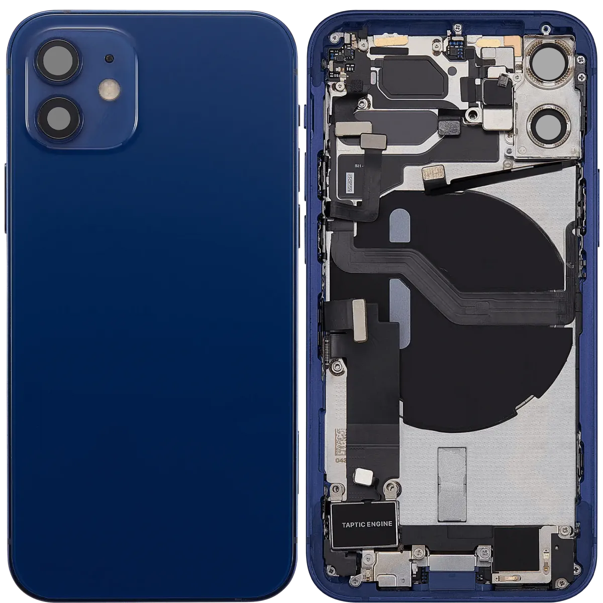 iPhone 12 Mini için Kasa Full Set Şarj Bağlantı Noktası Üstünde (Mavi)