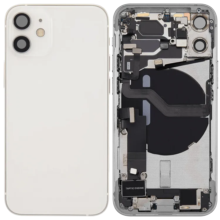 iPhone 12 Mini için Kasa Full Set Şarj Bağlantı Noktası Üstünde (Beyaz) iPhone 12 Mini için Kasa Full Set Şarj Bağlantı Noktası Üstünde (Beyaz)