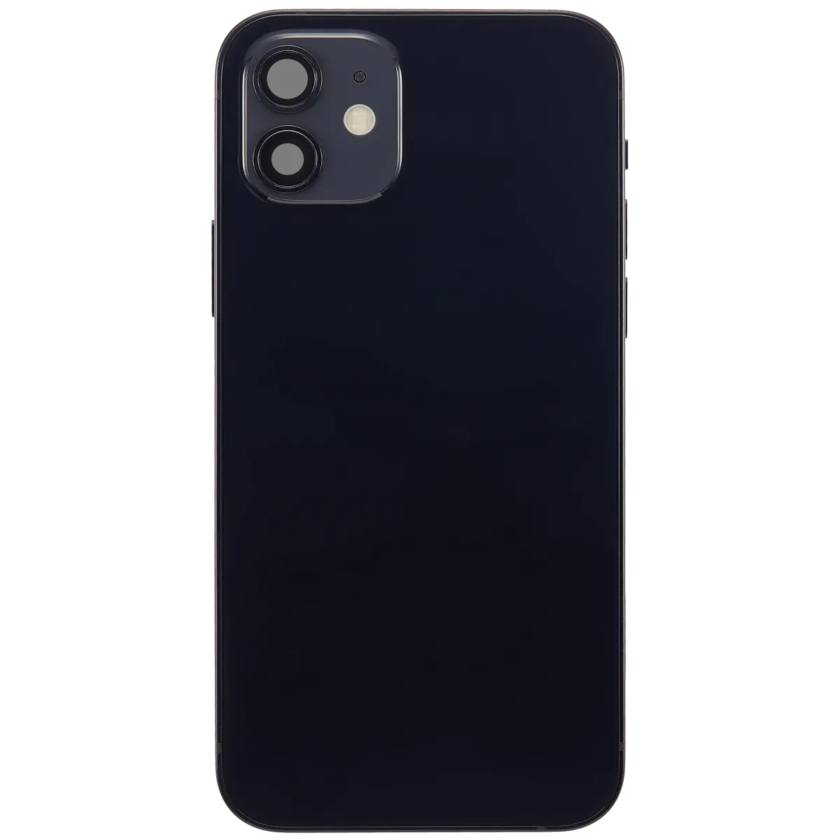 iPhone 12 için Kasa Full Set Şarj Bağlantı Noktası Flex ve Küçük Parçalarla Arka Muhafaza (AB / Global Versiyon)) (Siyah)