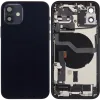 iPhone 12 için Kasa Full Set Şarj Bağlantı Noktası Flex ve Küçük Parçalarla Arka Muhafaza (AB / Global Versiyon)) (Siyah)