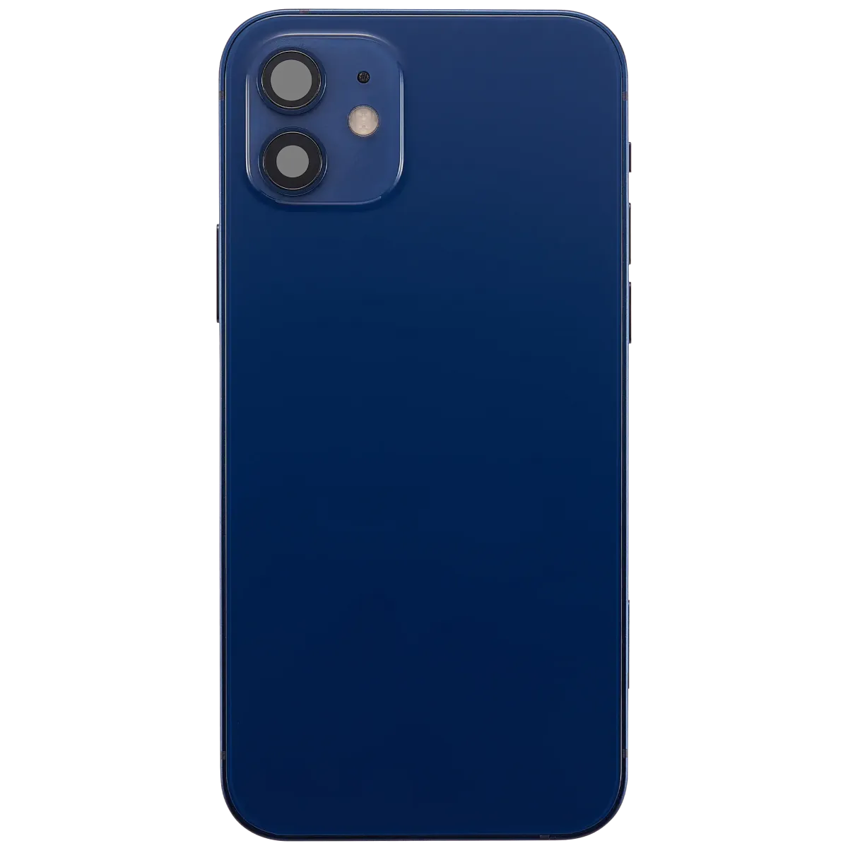 iPhone 12 için Kasa Full Set Şarj Bağlantı Noktası Flex ve Küçük Parçalarla Arka Muhafaza (AB / Global Versiyon) (Mavi)