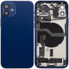 iPhone 12 için Kasa Full Set Şarj Bağlantı Noktası Flex ve Küçük Parçalarla Arka Muhafaza (AB / Global Versiyon) (Mavi)