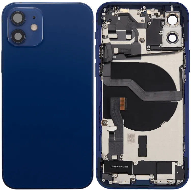 iPhone 12 için Kasa Full Set Şarj Bağlantı Noktası Flex ve Küçük Parçalarla Arka Muhafaza (AB / Global Versiyon) (Mavi) iPhone 12 için Kasa Full Set Şarj Bağlantı Noktası Flex ve Küçük Parçalarla Arka Muhafaza (AB / Global Versiyon) (Mavi)