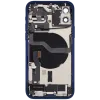 iPhone 12 için Kasa Full Set Şarj Bağlantı Noktası Flex ve Küçük Parçalarla Arka Muhafaza (AB / Global Versiyon) (Mavi)