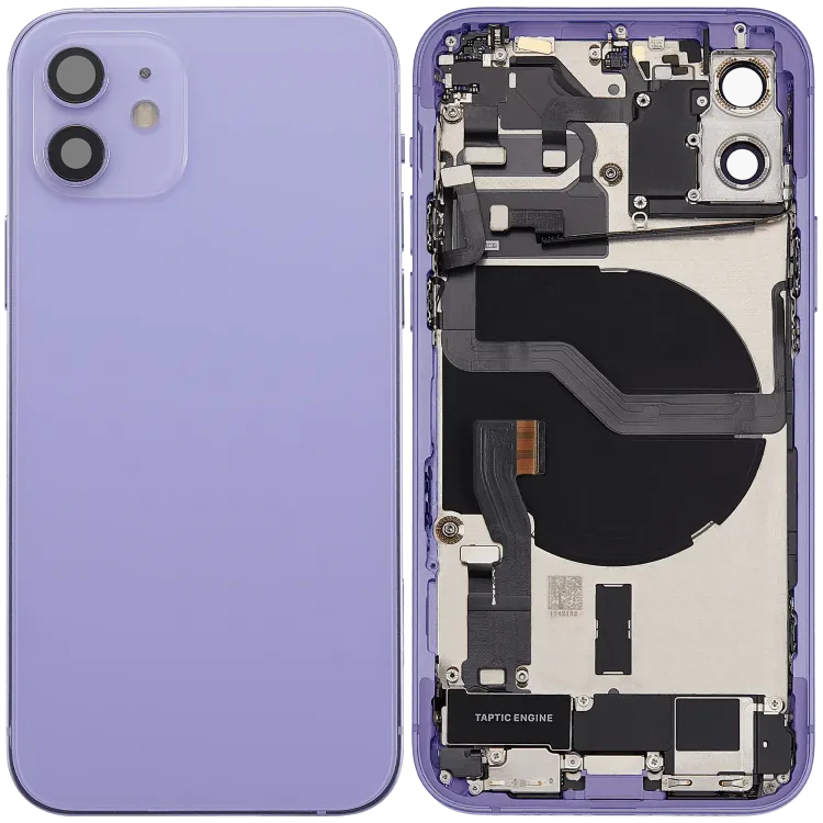 iPhone 12 için Kasa Full Set Şarj Bağlantı Noktası Flex ve Küçük Parçalarla Arka Muhafaza (AB / Global Versiyon) (Mor) iPhone 12 için Kasa Full Set Şarj Bağlantı Noktası Flex ve Küçük Parçalarla Arka Muhafaza (AB / Global Versiyon) (Mor)