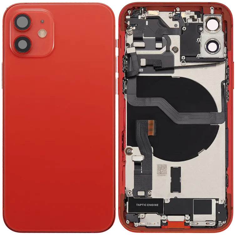 iPhone 12 için Kasa Full Set Şarj Bağlantı Noktası Flex ve Küçük Parçalarla Arka Muhafaza (AB / Global Versiyon) (Kırmızı) iPhone 12 için Kasa Full Set Şarj Bağlantı Noktası Flex ve Küçük Parçalarla Arka Muhafaza (AB / Global Versiyon) (Kırmızı)