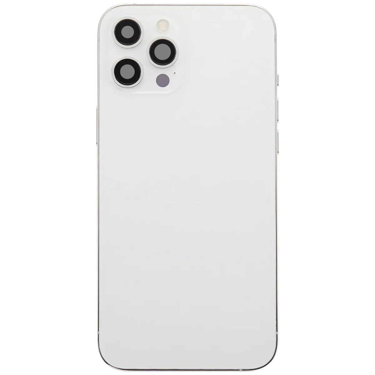 iPhone 12 Pro Max için Şarj Bağlantı Noktası Esnek ve Küçük Parçalarla Arka Muhafaza (AB / Global Sürüm) (Kullanılan OEM Çekme: Sınıf C) (Gümüş)