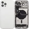 iPhone 12 Pro Max için Şarj Bağlantı Noktası Esnek ve Küçük Parçalarla Arka Muhafaza (AB / Global Sürüm) (Kullanılan OEM Çekme: Sınıf C) (Gümüş)
