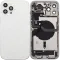 iPhone 12 Pro Max için Şarj Bağlantı Noktası Esnek ve Küçük Parçalarla Arka Muhafaza (AB / Global Sürüm) (Kullanılan OEM Çekme: Sınıf C) (Gümüş)