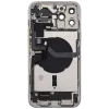 iPhone 12 Pro Max için Şarj Bağlantı Noktası Esnek ve Küçük Parçalarla Arka Muhafaza (AB / Global Sürüm) (Kullanılan OEM Çekme: Sınıf C) (Gümüş)