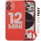 iPhone 12 Mini için Kasa Full Set Şarj Bağlantı Noktası Üstünde (Kırmızı)