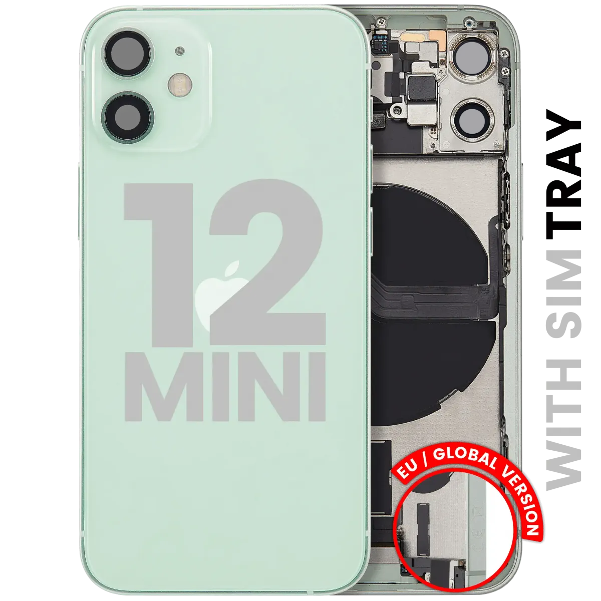 iPhone 12 Mini için Şarj Bağlantı Noktası Esnek ve Küçük Parçalarla Arka Muhafaza (AB / Global Versiyon) (Kullanılan OEM Çekme: Sınıf C) (Yeşil) iPhone 12 Mini için Şarj Bağlantı Noktası Esnek ve Küçük Parçalarla Arka Muhafaza (AB / Global Versiyon) (Kullanılan OEM Çekme: Sınıf C) (Yeşil)