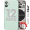 iPhone 12 Mini için Şarj Bağlantı Noktası Esnek ve Küçük Parçalarla Arka Muhafaza (AB / Global Versiyon) (Kullanılan OEM Çekme: Sınıf C) (Yeşil)