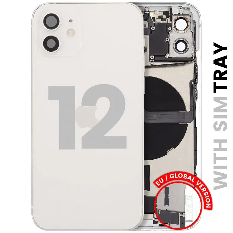 iPhone 12 için Kasa Full Set Şarj Bağlantı Noktası Flex ve Küçük Parçalarla Arka Muhafaza (AB / Global Versiyon) (Beyaz) iPhone 12 için Kasa Full Set Şarj Bağlantı Noktası Flex ve Küçük Parçalarla Arka Muhafaza (AB / Global Versiyon) (Beyaz)