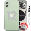 iPhone 12 için Kasa Full Set Şarj Bağlantı Noktası Flex ve Küçük Parçalarla Arka Muhafaza (AB / Global Versiyon) (Yeşil)