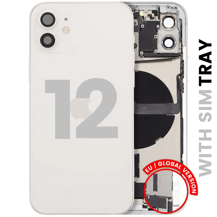 iPhone 12 için Kasa Full Set Şarj Bağlantı Noktası Flex ve Küçük Parçalarla Arka Muhafaza (AB / Global Versiyon) (Beyaz) iPhone 12 için Kasa Full Set Şarj Bağlantı Noktası Flex ve Küçük Parçalarla Arka Muhafaza (AB / Global Versiyon) (Beyaz)